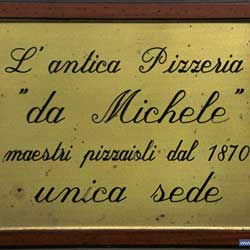 Da Michele - Plaque