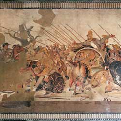 Mosaïque romaine - Bataille d'Alexandre