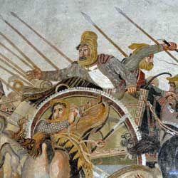Mosaïque romaine - Bataille d'Alexandre, Darius