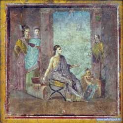 Peinture romaine - Femme peintre