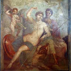 Peinture romaine - Mars et Vénus