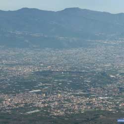 Vésuve - Vue sur Pompei